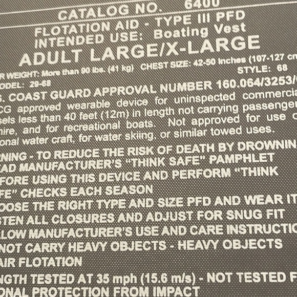 Life Vests Flotation Devices Boat Water Skiing Fishing Water Sports - Picture 9 of 15